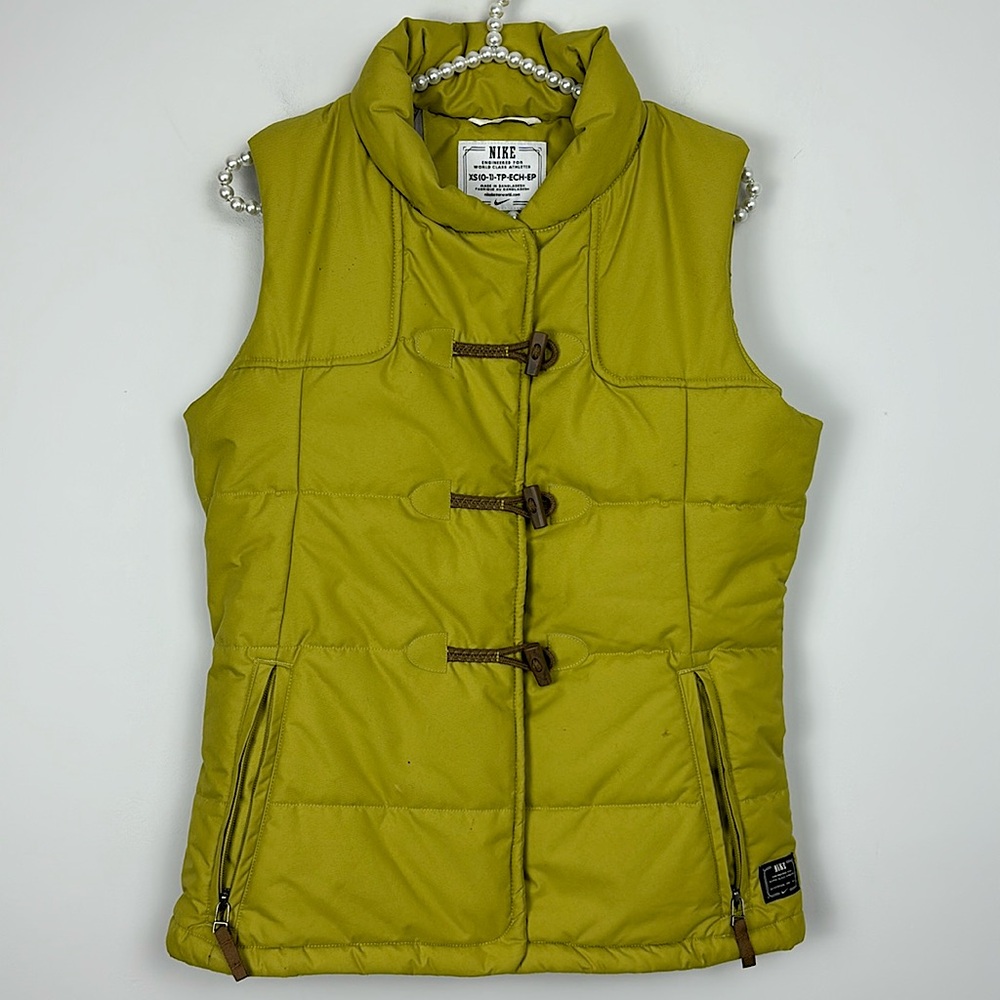NIKE Light Moss Green Puffy Vest SIZE XS